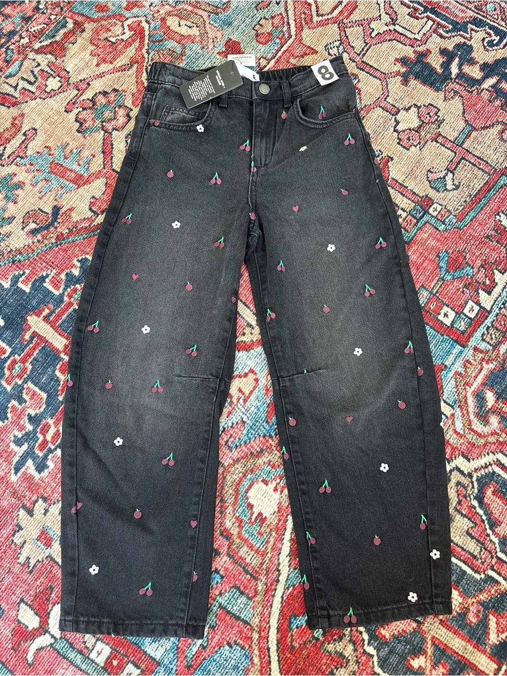 Cotton On embroidered barrel leg jeans